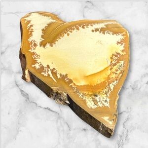 Rocky butte picture jasper slab raw edge